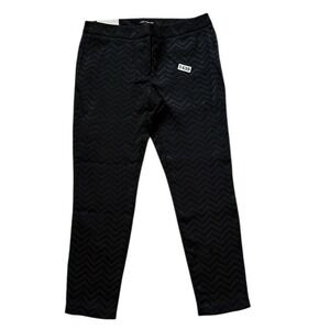 Dallia Collection Zigzag Chevron women's‎ 6 Black Dress Pants Skinny Low Rise